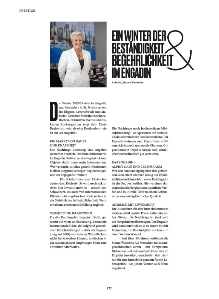 EIN WINTER DER BESTÄNDIGKEIT UND BEGEHRLICHKEIT IM ENGADIN